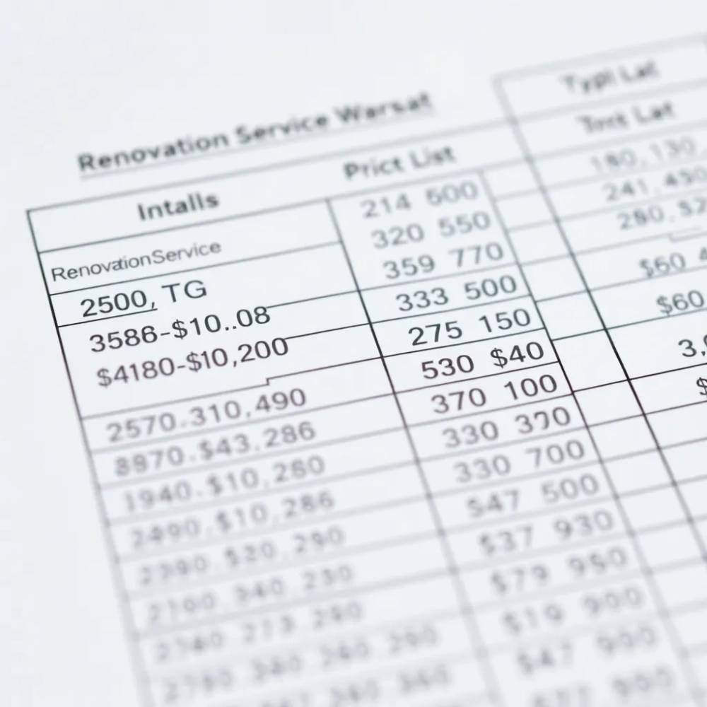 Cennik usług remontowych 2024 Warszawa